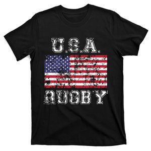 USA Rugby Shirts For Men Women Kids American Flag T-Shirt