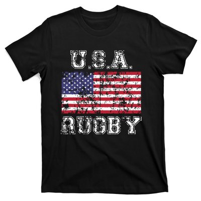 USA Rugby Shirts For Men Women Kids American Flag T-Shirt