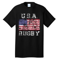 USA Rugby Shirts For Men Women Kids American Flag Tall T-Shirt