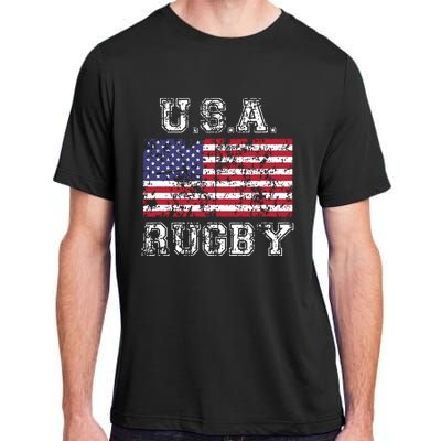 USA Rugby Shirts For Men Women Kids American Flag Adult ChromaSoft Performance T-Shirt