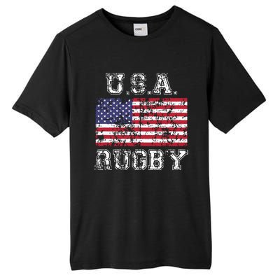 USA Rugby Shirts For Men Women Kids American Flag Tall Fusion ChromaSoft Performance T-Shirt