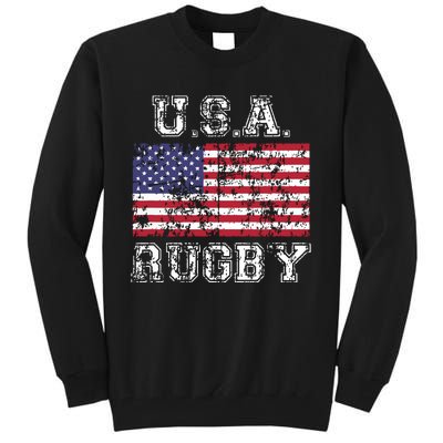 USA Rugby Shirts For Men Women Kids American Flag Tall Sweatshirt