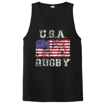 USA Rugby Shirts For Men Women Kids American Flag PosiCharge Competitor Tank