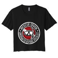 Underwater Response Sprcialist Under Water Rescue Diver Women's Crop Top Tee