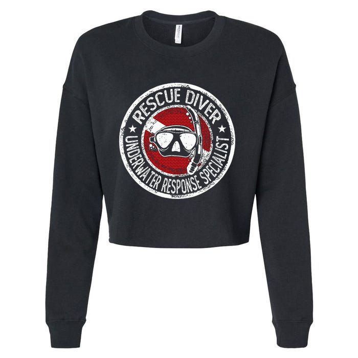 Underwater Response Sprcialist Under Water Rescue Diver Cropped Pullover Crew