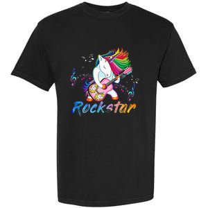 Unicorn Rock Star Guitar Rockin Music Singer Garment-Dyed Heavyweight T-Shirt