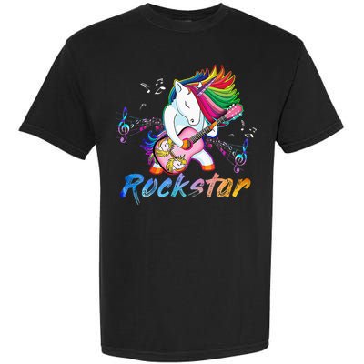 Unicorn Rock Star Guitar Rockin Music Singer Garment-Dyed Heavyweight T-Shirt