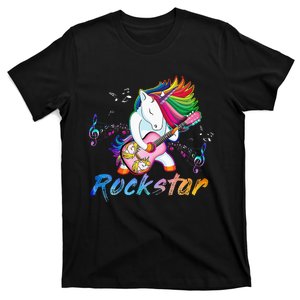 Unicorn Rock Star Guitar Rockin Music Singer T-Shirt