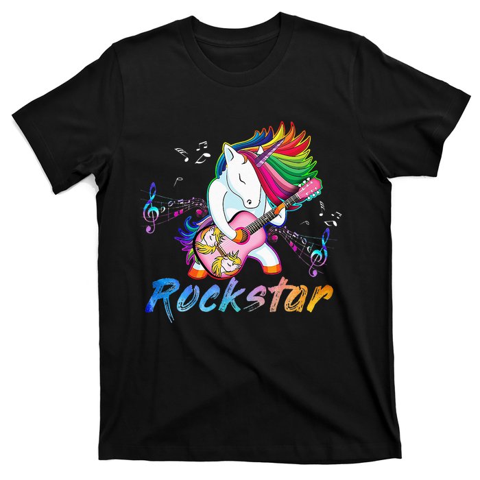 Unicorn Rock Star Guitar Rockin Music Singer T-Shirt