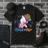 Unicorn Rock Star Guitar Rockin Music Singer Tall T-Shirt