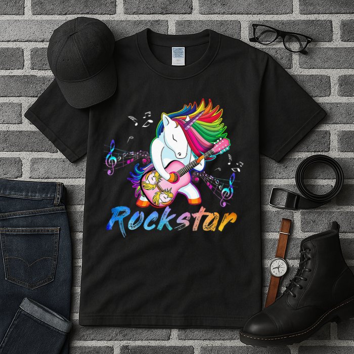 Unicorn Rock Star Guitar Rockin Music Singer Tall T-Shirt