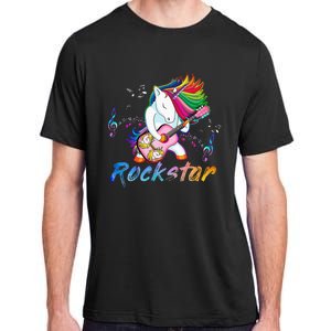 Unicorn Rock Star Guitar Rockin Music Singer Adult ChromaSoft Performance T-Shirt