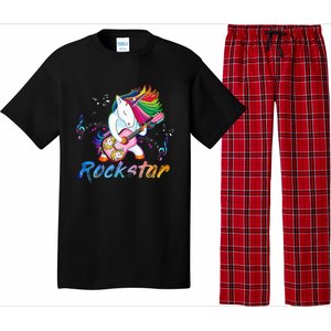 Unicorn Rock Star Guitar Rockin Music Singer Pajama Set