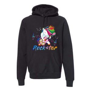 Unicorn Rock Star Guitar Rockin Music Singer Premium Hoodie