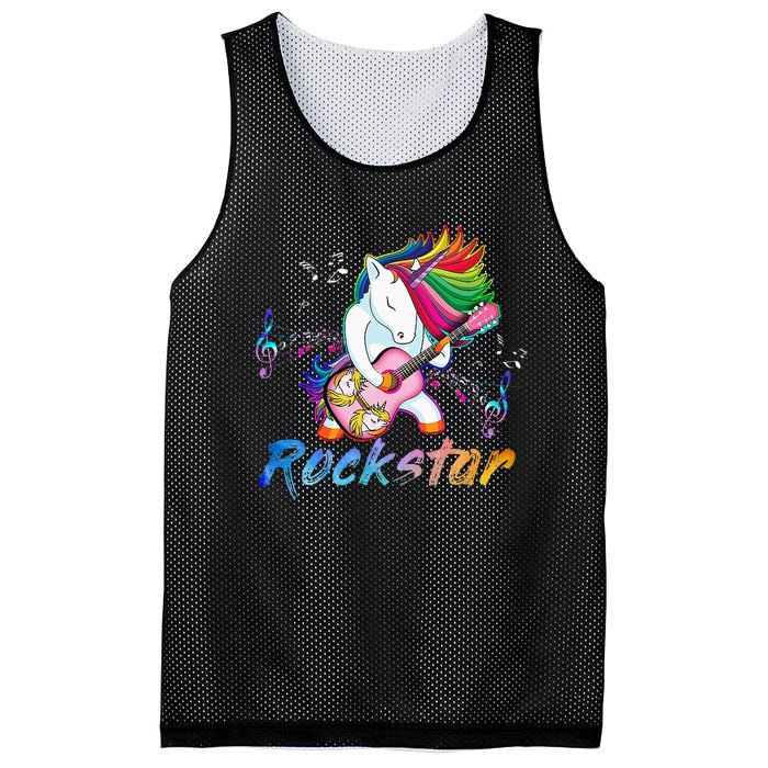 Unicorn Rock Star Guitar Rockin Music Singer Mesh Reversible Basketball Jersey Tank