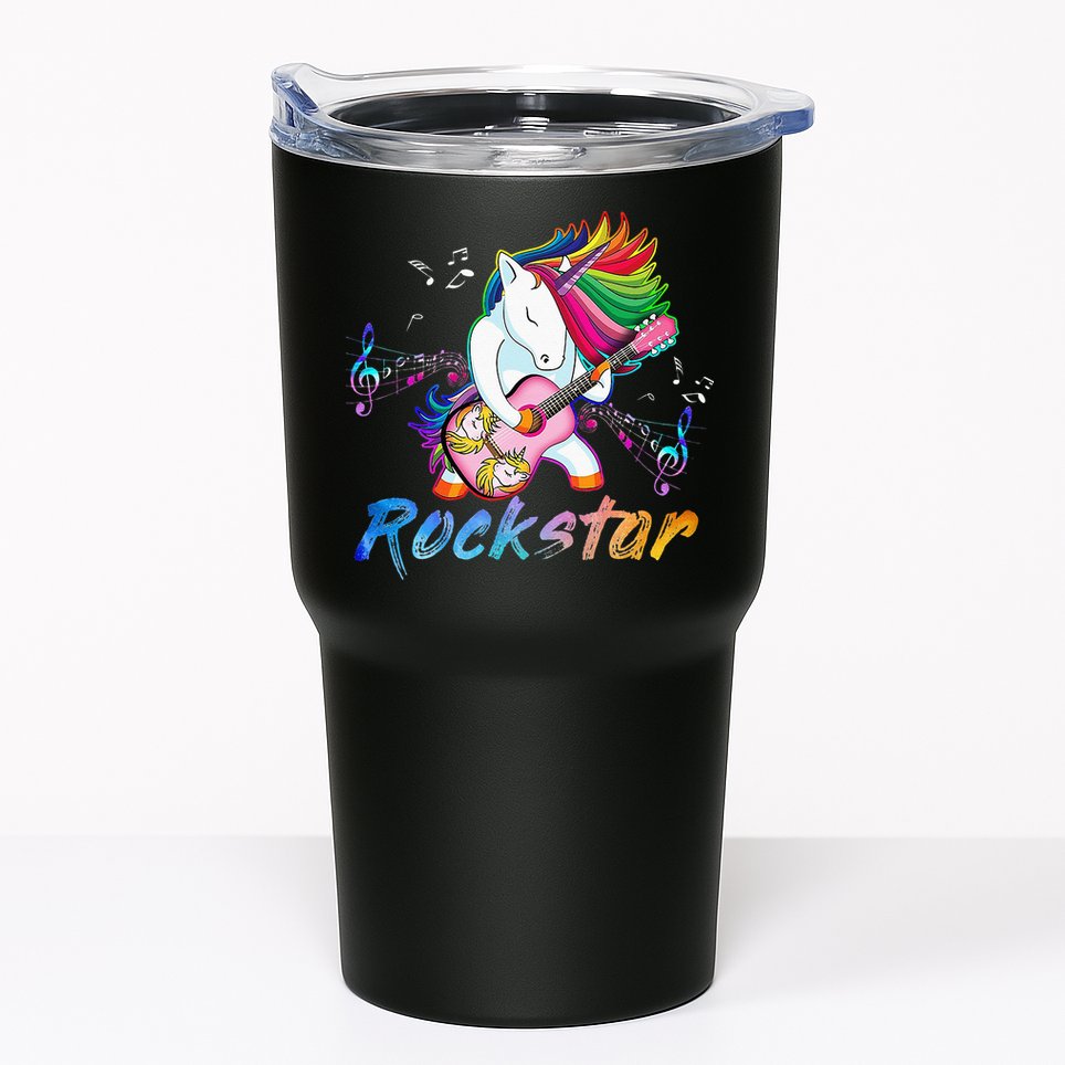 Unicorn Rock Star Guitar Rockin Music Singer Tumbler
