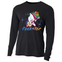 Unicorn Rock Star Guitar Rockin Music Singer Cooling Performance Long Sleeve Crew