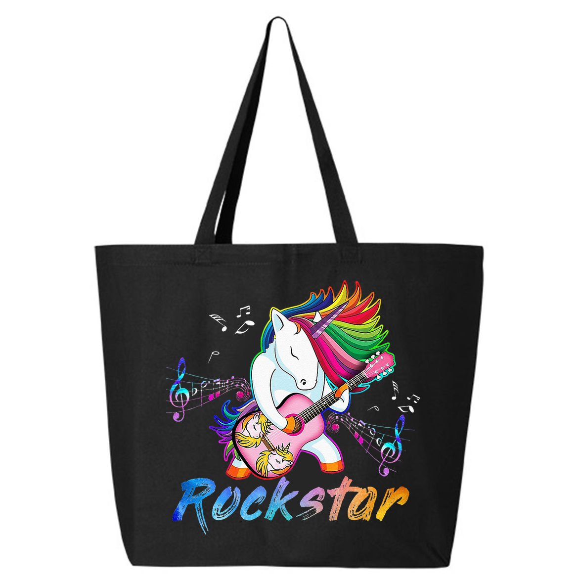 Unicorn Rock Star Guitar Rockin Music Singer 25L Jumbo Tote