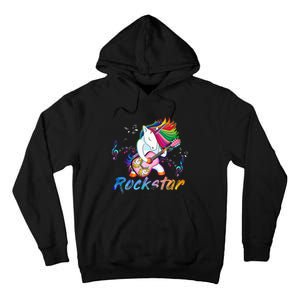 Unicorn Rock Star Guitar Rockin Music Singer Tall Hoodie