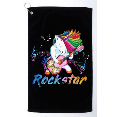 Unicorn Rock Star Guitar Rockin Music Singer Golf Towel