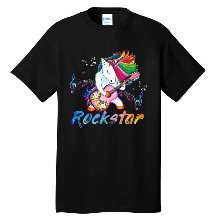 Unicorn Rock Star Guitar Rockin Music Singer Tee Tall T-Shirt