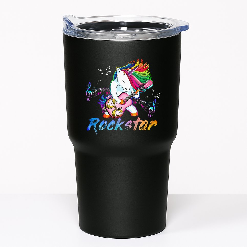 Unicorn Rock Star Guitar Rockin Music Singer Tee Tumbler
