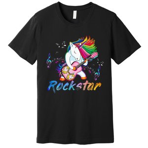 Unicorn Rock Star Guitar Rockin Music Singer Tee Premium T-Shirt