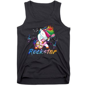 Unicorn Rock Star Guitar Rockin Music Singer Tee Tank Top