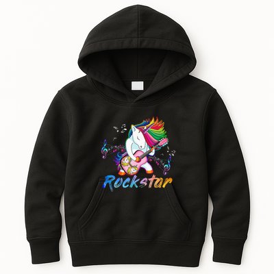 Unicorn Rock Star Guitar Rockin Music Singer Tee Kids Hoodie