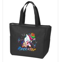 Unicorn Rock Star Guitar Rockin Music Singer Tee Zip Tote Bag