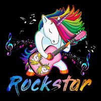 Unicorn Rock Star Guitar Rockin Music Singer Tee Zip Tote Bag
