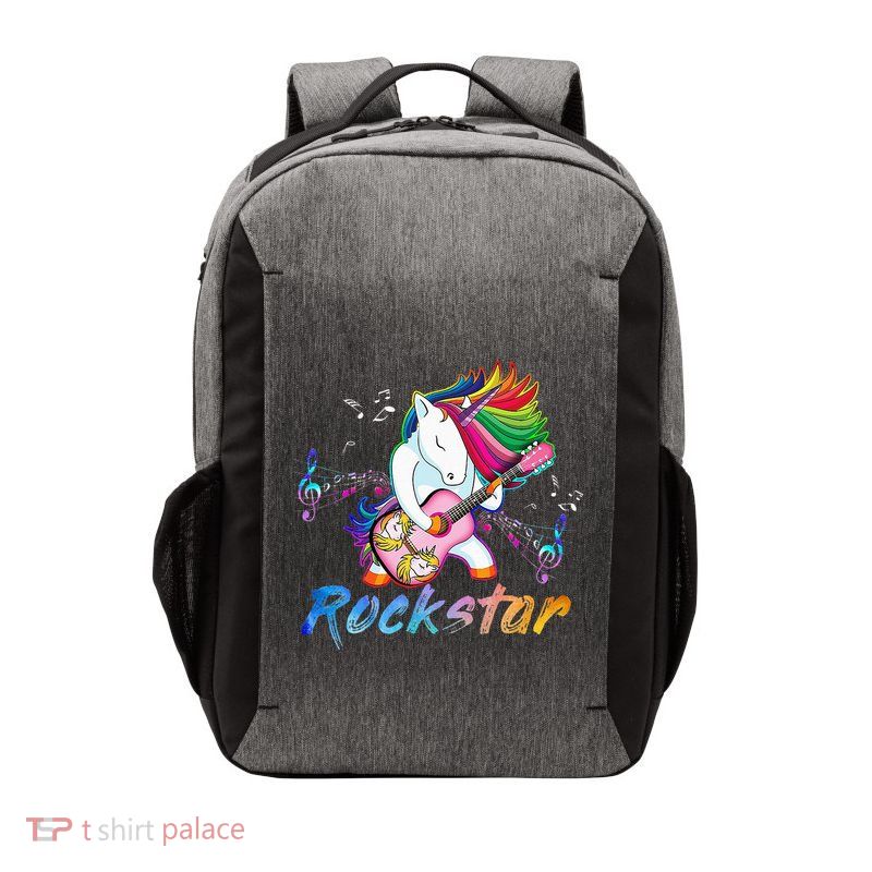 Unicorn Rock Star Guitar Rockin Music Singer Tee Vector Backpack