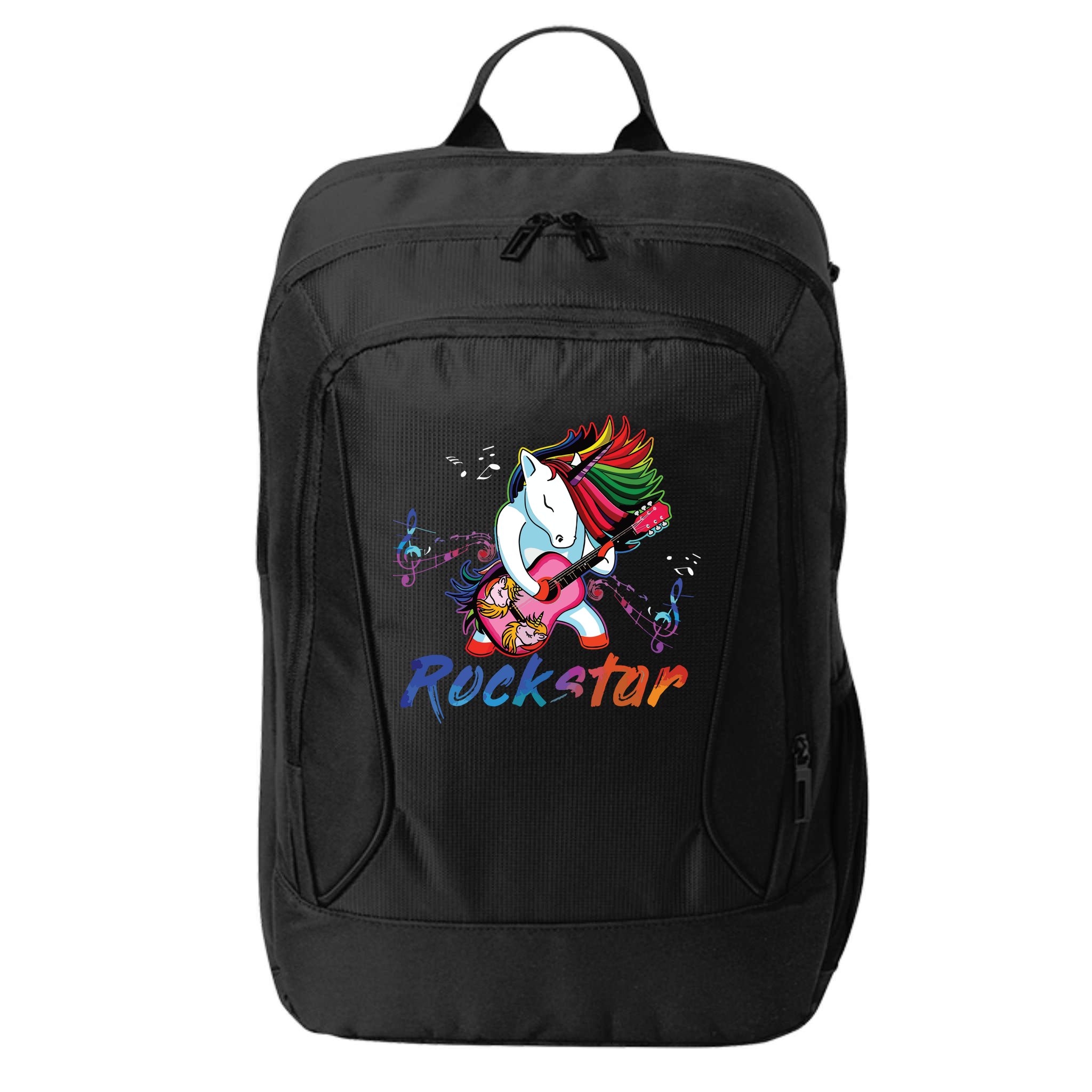 Unicorn Rock Star Guitar Rockin Music Singer Tee City Backpack