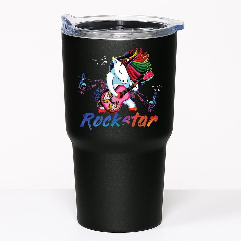 Unicorn Rock Star Guitar Rockin Music Singer Tee Tumbler