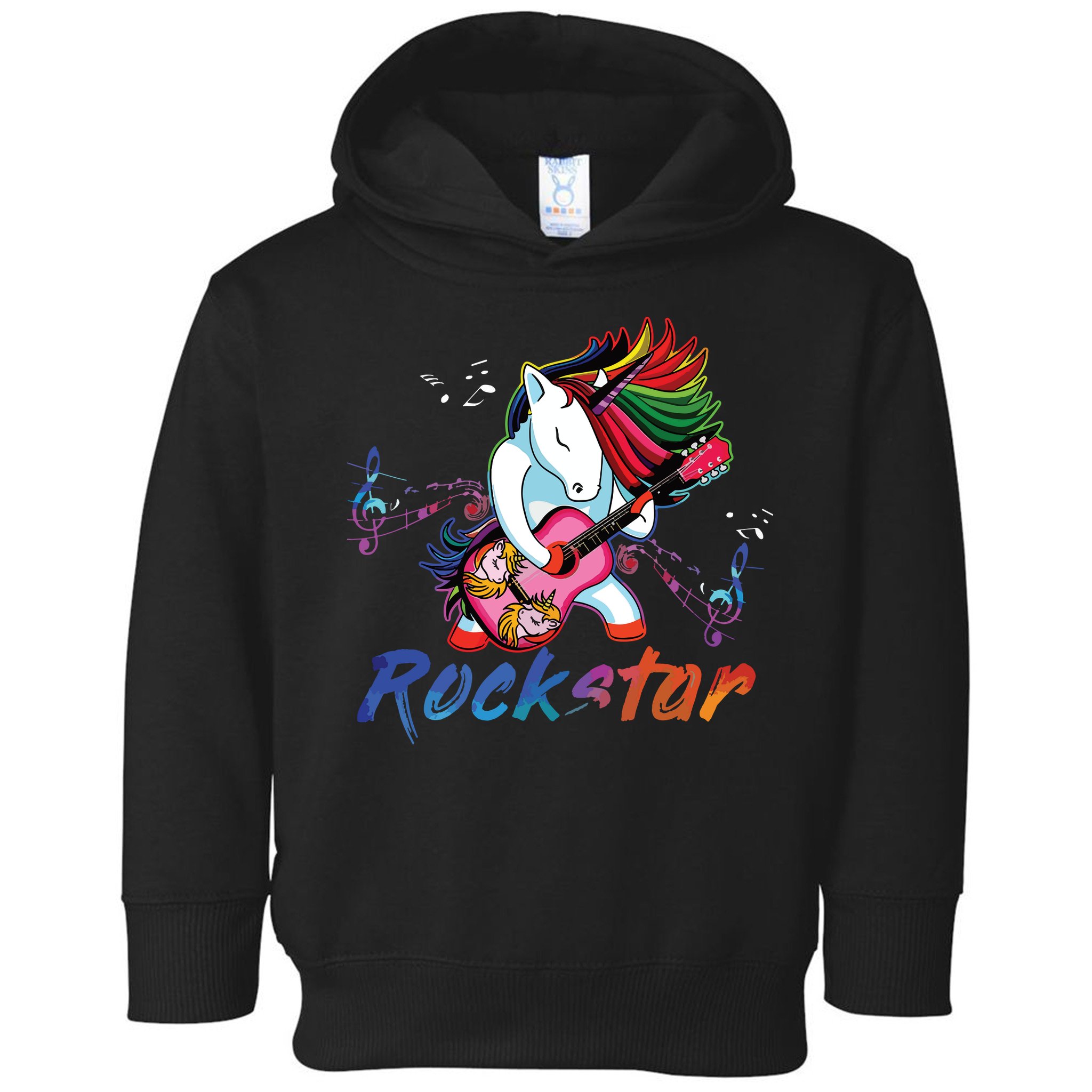 Unicorn Rock Star Guitar Rockin Music Singer Tee Toddler Hoodie