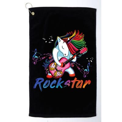 Unicorn Rock Star Guitar Rockin Music Singer Tee Golf Towel