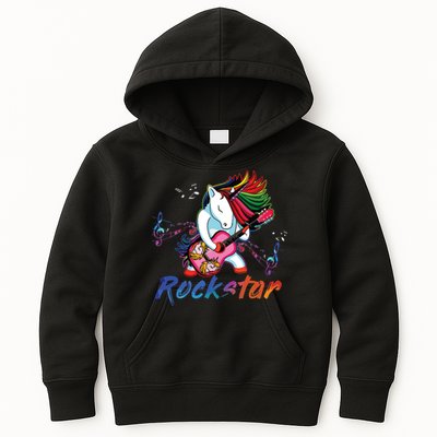 Unicorn Rock Star Guitar Rockin Music Singer Tee Kids Hoodie
