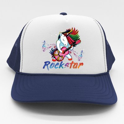 Unicorn Rock Star Guitar Rockin Music Singer Tee Trucker Hat