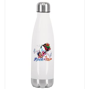 Unicorn Rock Star Guitar Rockin Music Singer Tee Stainless Steel Insulated Water Bottle