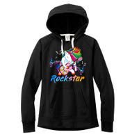 Unicorn Rock Star Guitar Rockin Music Singer Women's Fleece Hoodie