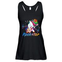 Unicorn Rock Star Guitar Rockin Music Singer Ladies Essential Flowy Tank