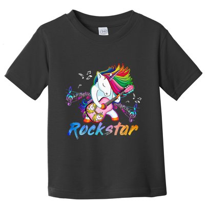 Unicorn Rock star Guitar Rockin' music singer Toddler T-Shirt