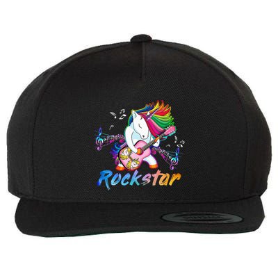 Unicorn Rock star Guitar Rockin' music singer Wool Snapback Cap