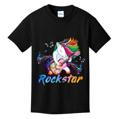 Unicorn Rock star Guitar Rockin' music singer Kids T-Shirt