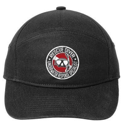 Underwater Response Sprcialist Under Water Rescue Diver 7-Panel Snapback Hat