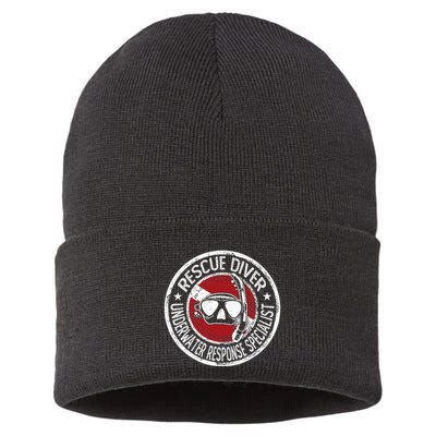 Underwater Response Sprcialist Under Water Rescue Diver Sustainable Knit Beanie