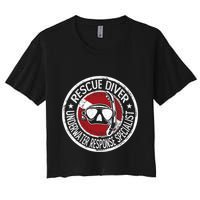 Underwater Response Sprcialist Under Water Rescue Diver Women's Crop Top Tee