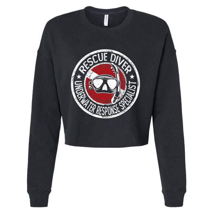 Underwater Response Sprcialist Under Water Rescue Diver Cropped Pullover Crew
