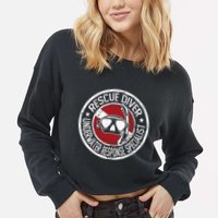 Underwater Response Sprcialist Under Water Rescue Diver Cropped Pullover Crew