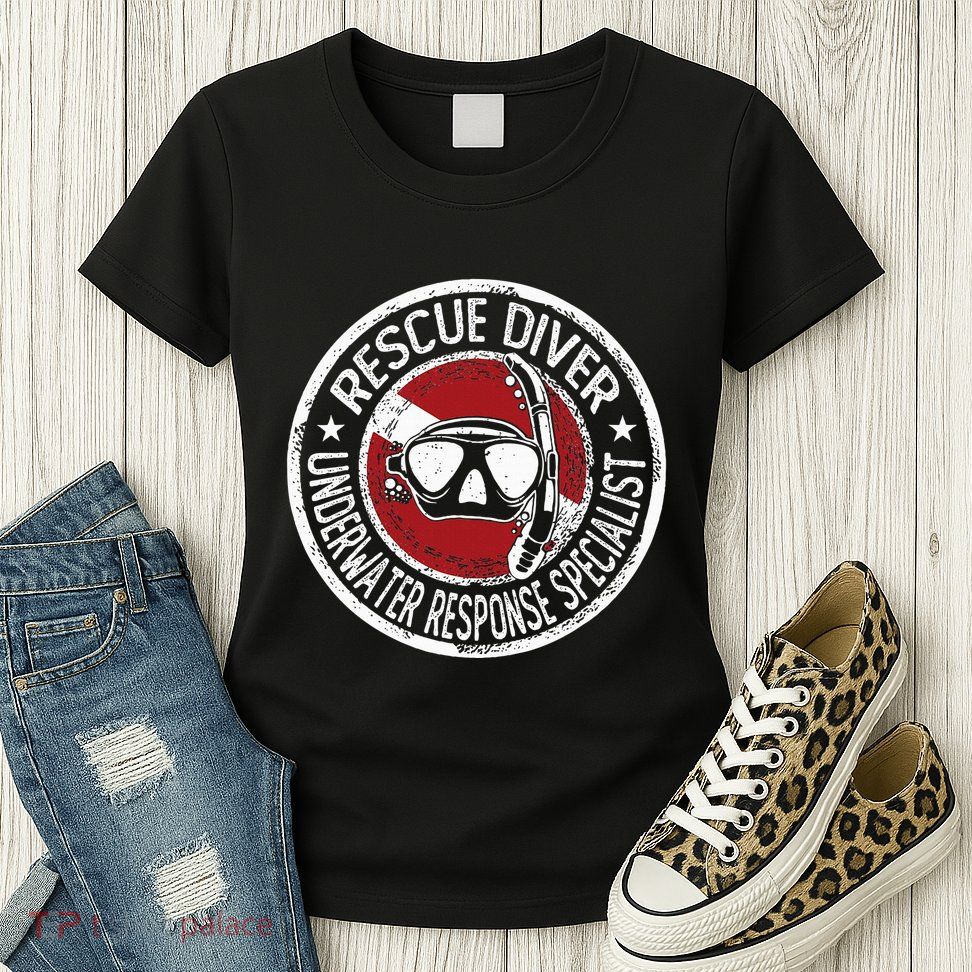 Underwater Response Sprcialist Under Water Rescue Diver Womens T-Shirt